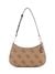 Latte Logo Printed Zipper Noelle Top Zip Shoulder Bag