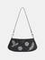 Black Embellished Zipper Elsie Shoulder Bag