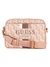 Guess Polyurethane Pink Printed Women Vikky Camera Bag