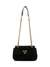 Guess Women Black Textured Crossbody Bag with Magnetic Button Closure