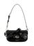 Black Solid Dea Flap Mini Shoulder Bag