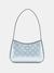 Guess Powder Blue Logo Embossed Arnela Top Zip Shoulder Bag