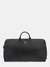 Black Solid PU Weekender Bag