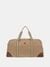 Beige Printed Polyester Weekender Bag