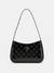 Guess Black Logo Embossed Arnela Top Zip Shoulder Bag