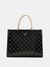 Guess Black Logo Textured Arnela Girlfriend Tote Bag