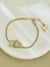 Guess Women Beloved Gold Pleated Steel Bracelet