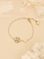 Guess Women Wild Flower Gold Pleated Steel Bracelet