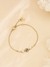 Guess Women Tiny Pearly Gold Pleated Steel Bracelet