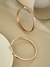 Guess Women Color My Day Rose Gold Pleated Steel Hoop Earrings
