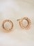 Guess Women Circle Lights Rose Gold Pleated Steel Studs Earrings