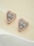 Guess Women Stainless Steel Crystal Love Me Tender Studs Earrings