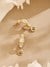 Guess Women Mamounia Gold Pleated Steel Drop Earrings