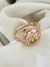 Guess Women Life In 4G Rose Gold Pleated Steel Ring