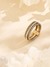 Guess Women Kalybe Silver & Gold Pleated Steel Ring