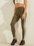 Women Olive Solid High-Rise Ankle Length Leggings