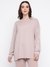 Beige Printed Crew Neck Full Sleeve T-Shirt