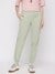 Guess Women's Green Solid High-Rise Regular Fit Joggers