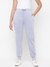 Recy Poly Velvet Lilac Smoke Solid High Rise Regular Fit Couture Jogger Pants
