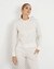 Women's Off White Cotton Blend Printed Regular Fit Hooded Neck Full Sleeve Sweatshirt