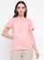 Pink Printed Crew Neck Short Sleeve T-Shirt