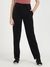 Black Solid High-Rise Trackpant