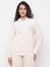 Couture New Angel Wing Embellished Hooded Neck Regular Fit Sweatshirt