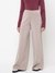 Olympe Silk Taupe Solid High Rise Regular Fit Wide Leg Pants