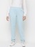 Regine Organic Cotton Slub Terry Seafoam Mist Solid High Rise Regular Fit Sweatpants