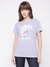 Guess Women's Lavender Printed Crew Neck Short Sleeves T-Shirt
