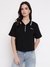 Black Solid Polo T-shirt