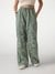 Guess Women's Green Solid Mid-Rise Wide Leg Trousers