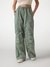Guess Women's Green Solid Mid-Rise Wide Leg Trousers