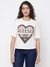 Monica Mid Organic Stream New Angel Wing Heart-Shape Shield Round Neck Boxy Fit T-Shirt