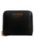 Black Solid Laurel Small Zip Around Wallet
