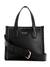 Guess Polyurethane Black Solid Women Silvana Mini Tote Bag