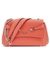 Coral Red Solid Polyurethane Lorelei Convertible Shoulder Bag