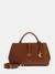 Cognac Solid Zipper Carrie Girlfriend Satchel Bag