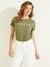 Guess Women Printed Round Neck Short Sleeves T-Shirt