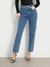Women Blue Solid High-Rise Regular Fit Mom Jeans