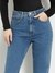 Women Blue Solid High-Rise Regular Fit Mom Jeans