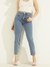 Women Blue Solid High-Rise Regular Fit Mom Jeans