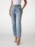 Women Blue Solid Mom Fit Jeans