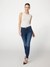 Guess Women's Blue Solid Mid-Rise Skinny Leg Jeans
