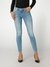 Blue Solid Mid-Rise Ankle Length Jeans