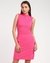 Women's Pink Viscose Solid Regular Fit Dress
