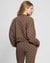 Women's Brown Polycotton Printed Regular Fit Round Neck Full Sleeve Sweatshirt