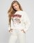 Women's Beige Polycotton Printed Regular Fit Round Neck Full Sleeve Sweatshirt