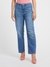 Blue Washed High-Rise Ankle Length Jeans