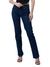 Blue Solid Mid-Rise Full Length Jeans